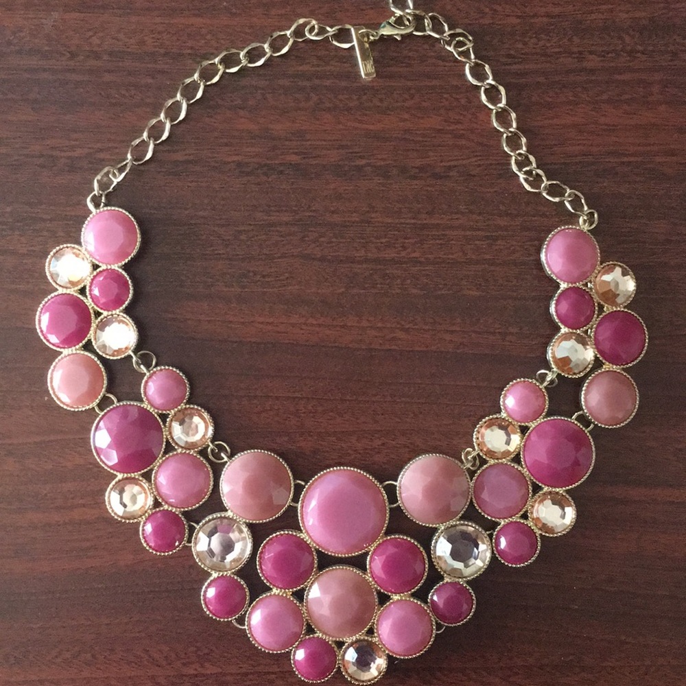 Pink Bubble Statement Necklace